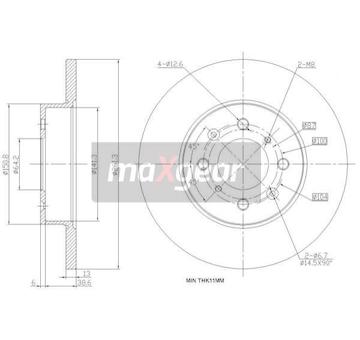 Brzdový kotouč MAXGEAR 19-0988