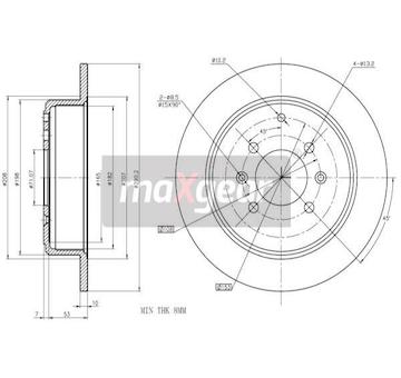 Brzdový kotouč MAXGEAR 19-0989