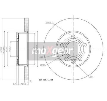 Brzdový kotouč MAXGEAR 19-0990