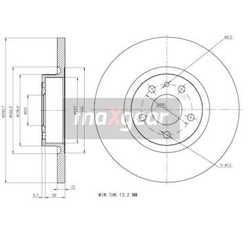 Brzdový kotouč MAXGEAR 19-0991