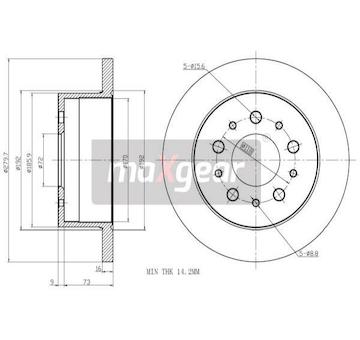 Brzdový kotouč MAXGEAR 19-0993