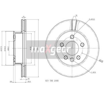 Brzdový kotouč MAXGEAR 19-0996