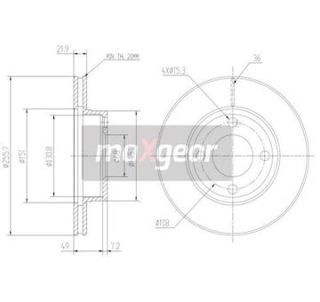 Brzdový kotouč MAXGEAR 19-0997