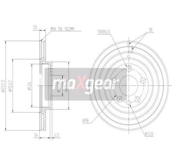 Brzdový kotouč MAXGEAR 19-0999
