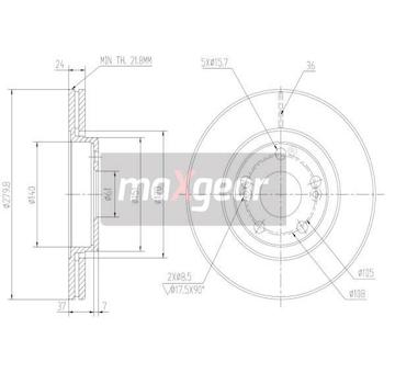 Brzdový kotouč MAXGEAR 19-1008