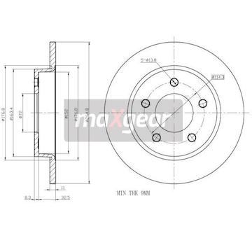 Brzdový kotouč MAXGEAR 19-1011