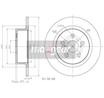 Brzdový kotouč MAXGEAR 19-1013