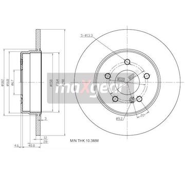 Brzdový kotouč MAXGEAR 19-1015