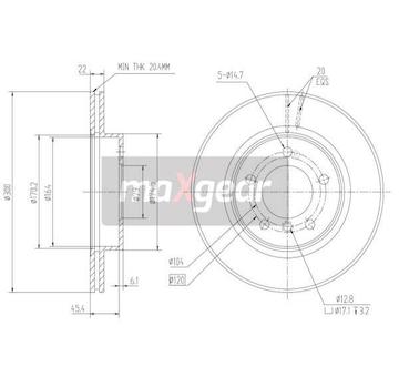 Brzdový kotouč MAXGEAR 19-1016