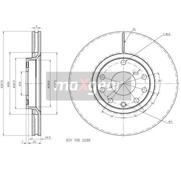 Brzdový kotouč MAXGEAR 19-1019