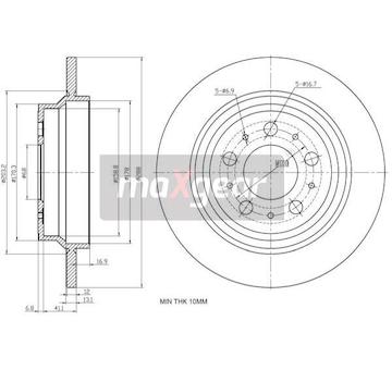 Brzdový kotouč MAXGEAR 19-1022