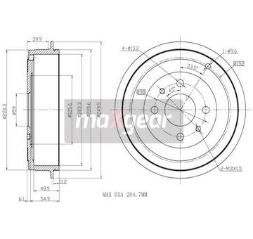 Brzdový buben MAXGEAR 19-1029
