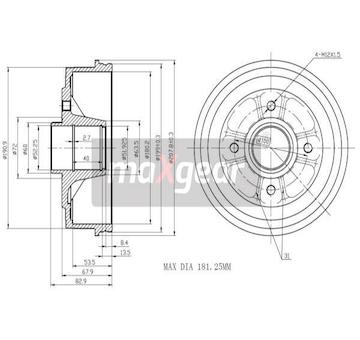 Brzdový buben MAXGEAR 19-1030