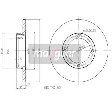 Brzdový kotouč MAXGEAR 19-1032