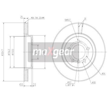 Brzdový kotouč MAXGEAR 19-1033