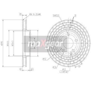 Brzdový kotouč MAXGEAR 19-1034