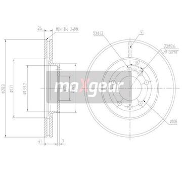 Brzdový kotouč MAXGEAR 19-1038