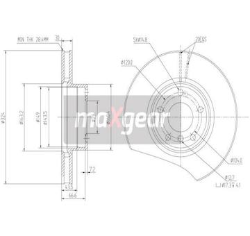 Brzdový kotouč MAXGEAR 19-1043