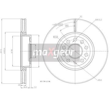 Brzdový kotouč MAXGEAR 19-1044