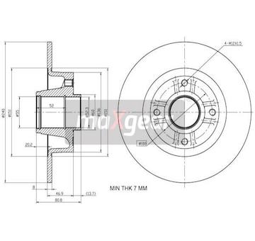 Brzdový kotouč MAXGEAR 19-1046