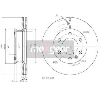 Brzdový kotouč MAXGEAR 19-1052