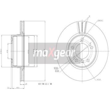 Brzdový kotouč MAXGEAR 19-1053