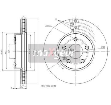 Brzdový kotouč MAXGEAR 19-1055