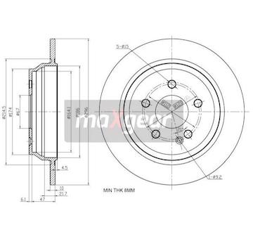 Brzdový kotouč MAXGEAR 19-1056