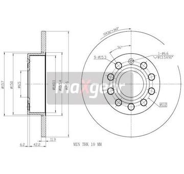 Brzdový kotouč MAXGEAR 19-1058