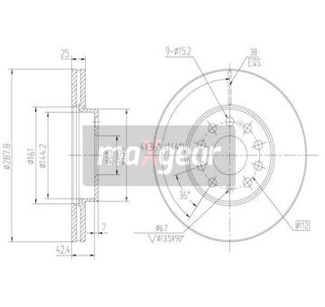 Brzdový kotouč MAXGEAR 19-1059