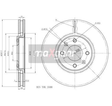 Brzdový kotouč MAXGEAR 19-1067