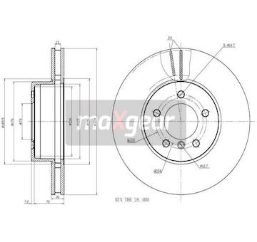 Brzdový kotouč MAXGEAR 19-1069