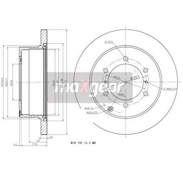 Brzdový kotouč MAXGEAR 19-1174