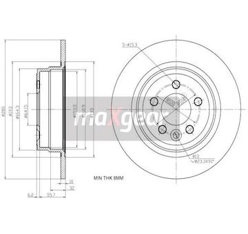 Brzdový kotouč MAXGEAR 19-1190