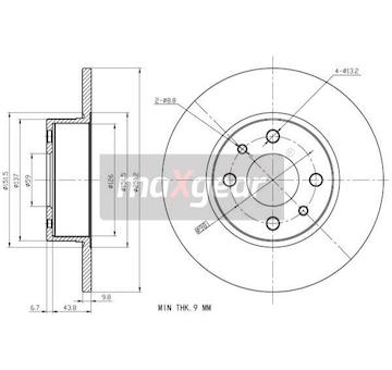 Brzdový kotouč MAXGEAR 19-1199