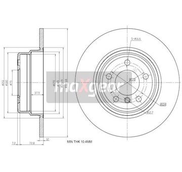 Brzdový kotouč MAXGEAR 19-1204