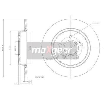Brzdový kotouč MAXGEAR 19-1205