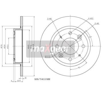 Brzdový kotouč MAXGEAR 19-1209