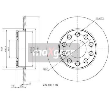 Brzdový kotouč MAXGEAR 19-1213