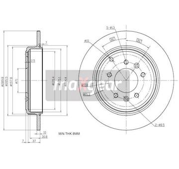 Brzdový kotouč MAXGEAR 19-1215