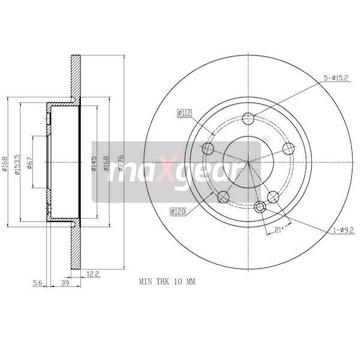 Brzdový kotouč MAXGEAR 19-1224