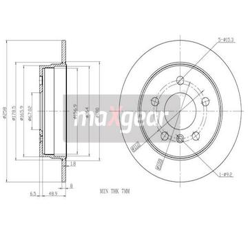 Brzdový kotouč MAXGEAR 19-1225