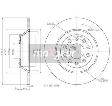 Brzdový kotouč MAXGEAR 19-1228