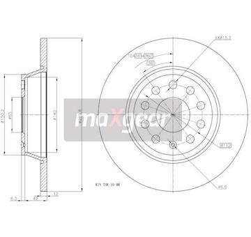 Brzdový kotouč MAXGEAR 19-1229