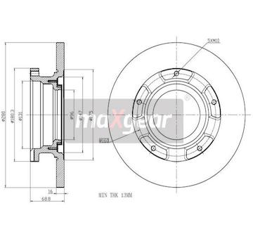 Brzdový kotouč MAXGEAR 19-1237