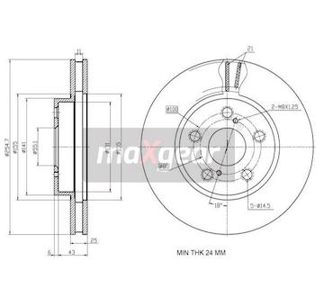Brzdový kotouč MAXGEAR 19-1243