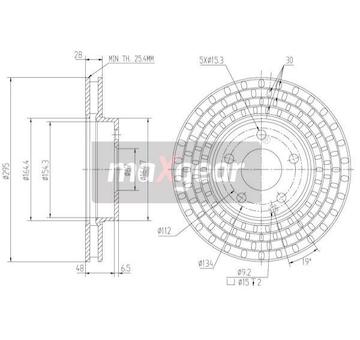 Brzdový kotouč MAXGEAR 19-1260