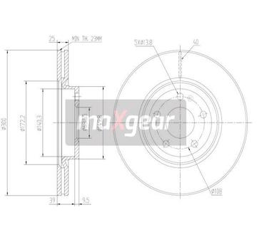 Brzdový kotouč MAXGEAR 19-1267