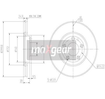 Brzdový kotouč MAXGEAR 19-1268