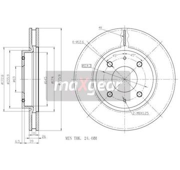 Brzdový kotouč MAXGEAR 19-1269